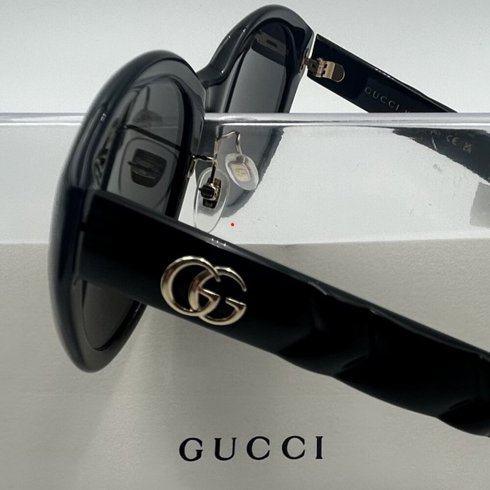 AUTHENTIC Gucci GG0814SK Sunglasses Black w/ GG Logo 56-20-150 Made In Italy NWT - Picture 4 of 5